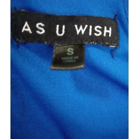 As You Wish Pineapple Shorts Jumper Royal Blue Romper Keyhole Back Size Small - Picture 3 of 6